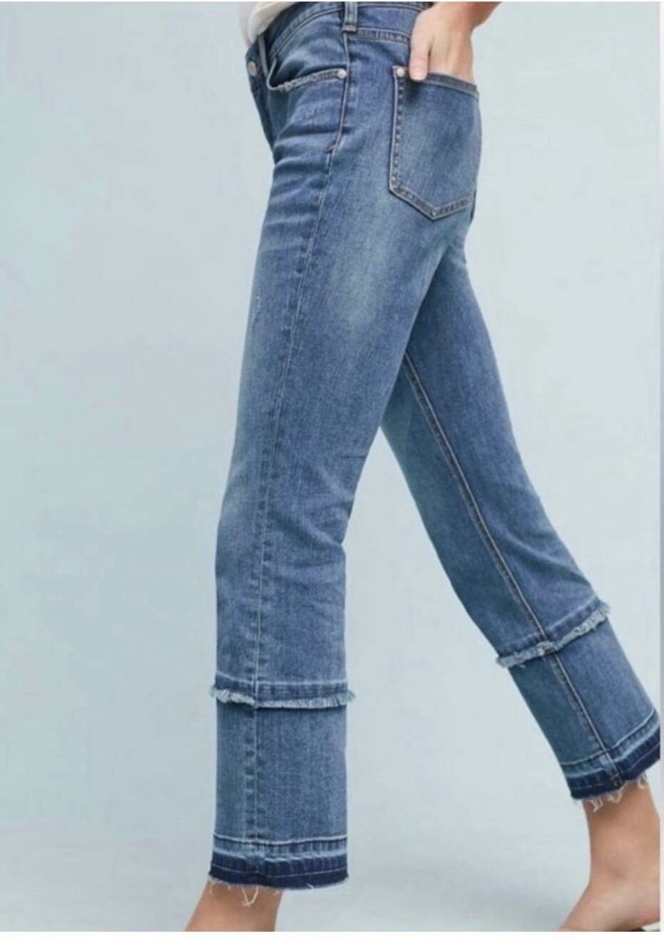 Pilcro High Rise Bootcut Jeans Size 30 Boho Dark Wash Blue Denim Ankle